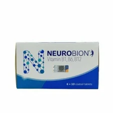2 X 60's Neurobion Vitamin B1, B6, B12 Improves Nerve Health & Function