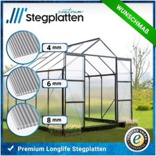 Gewächshaus Platten 4 - 6 - 8 mm Doppelstegplatten Stegplatten Hohlkammerplatten