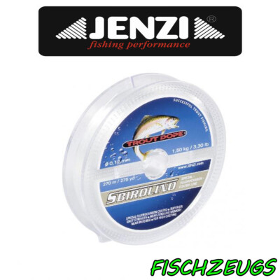 Angelschnur Sbirolino Schnur Fluoro Carbon 270m 0,12-0,28 mm Raubfisch Jenzi