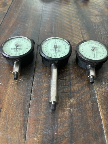 Federal Small Face Dial Indicators (lot of 3) “B3Q” .0005” X .05” Travel - Picture 2 of 9