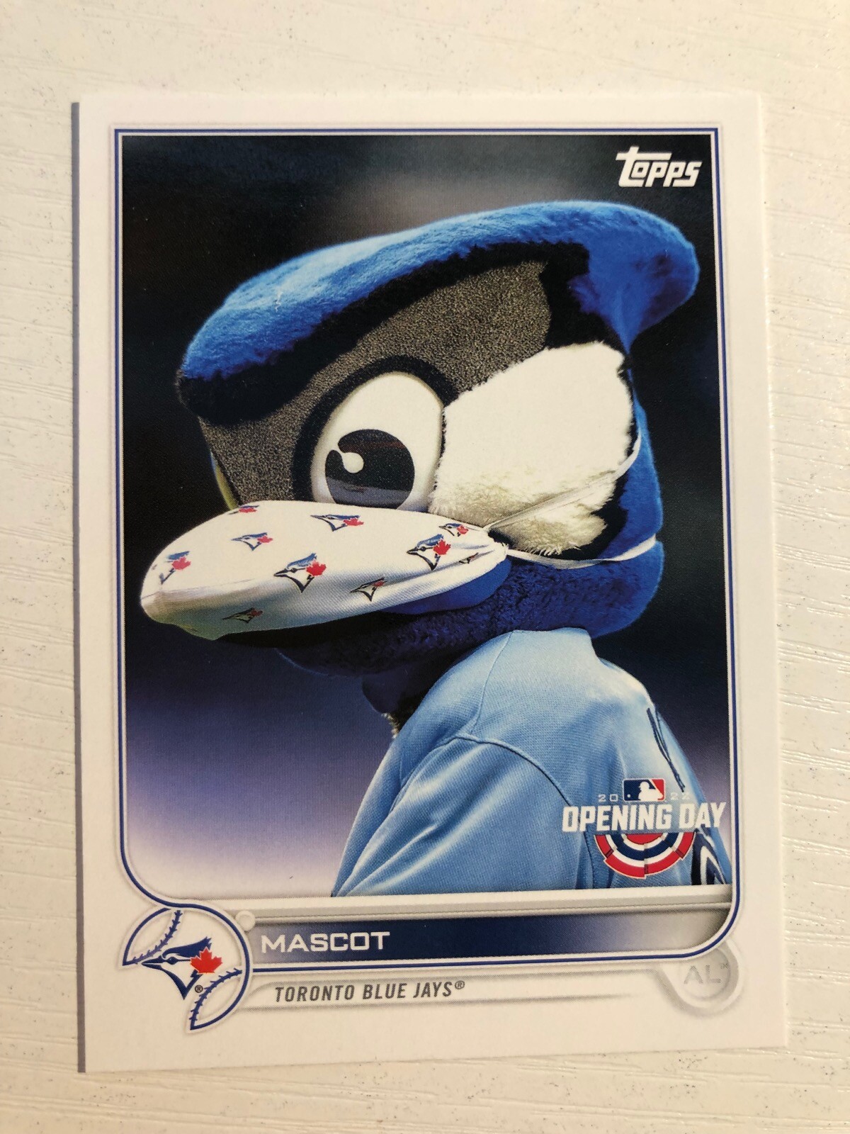 2022 Topps Opening Day Mascots Insert Card Blue Jays Mascot M23