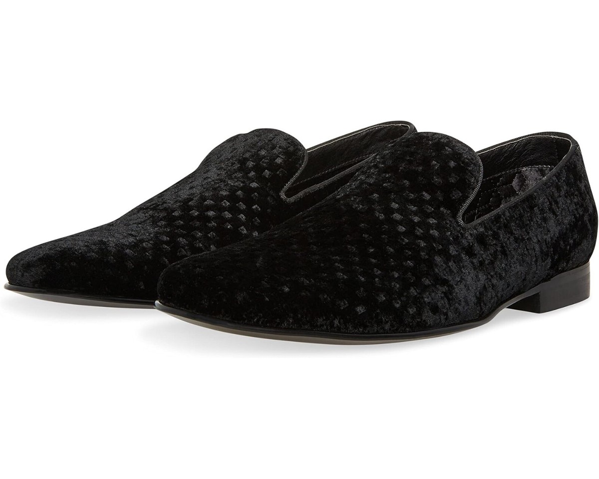 Steve Madden Z5413* Mens Black Velvet Lifted Loafer Shoes  display picture 3