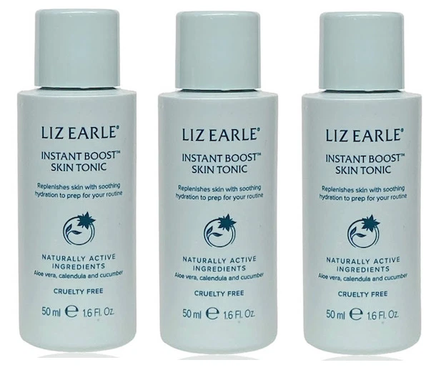 3 x LIZ EARLE INSTANT BOOST SKIN TONIC - 50ml TRAVEL SIZE