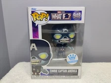 Funko Pop Marvel What If? Zombie Captain America Shop Exclusive #948 w/Protector