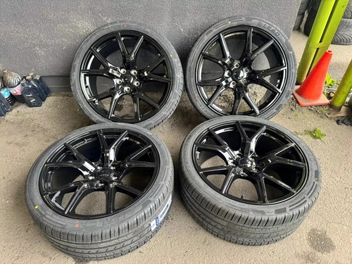 22x10 JEEP GRAND CHEROKEE TRACKHAWK GLOSS BLACK WHEELS RIMS TIRES SRT ...
