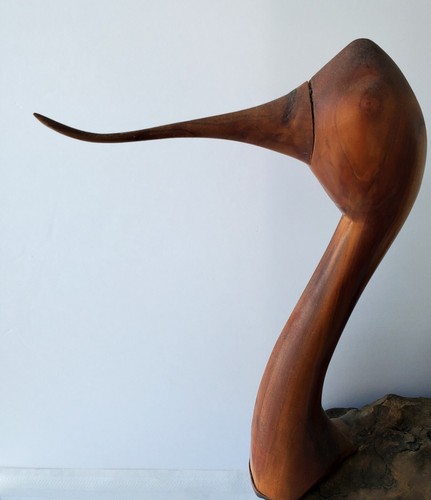 Rare Vintage 1975 Vaughn Burlingham Large Burlwood Hand Carved Wood Duck SIGNED - 第 3/7 張圖片