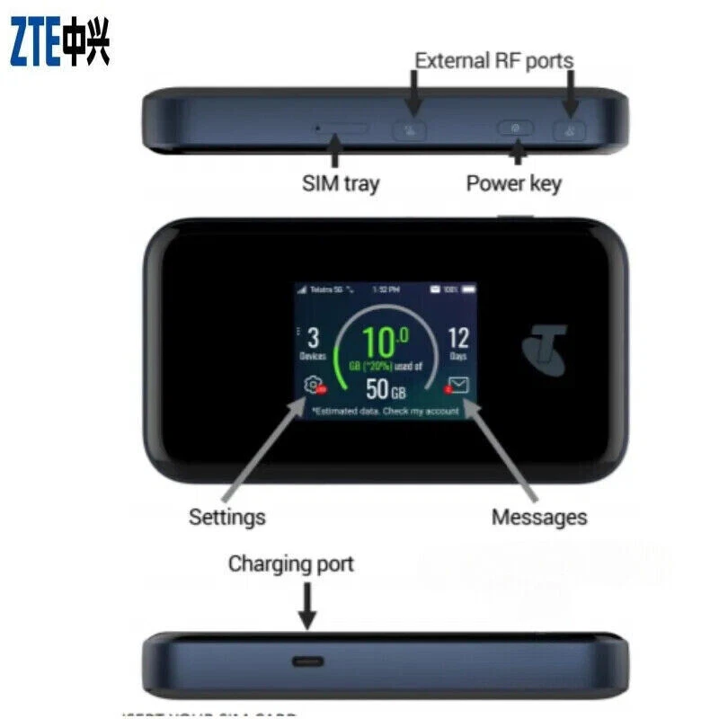 UNLOCKED ZTE VODAFONE MU5001 5G MOBILE WIFI 6 HOTSPOT | ZTE MU5001 | MU5001 - Image 3 of 4