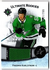 2022-23 UD Ultimate Collection Rookies Jersey FREDRIK KARLSTROM 152 799 Stars RC