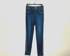 High Waist Skinny Legging Casual Print Blue Sze XL NWOT