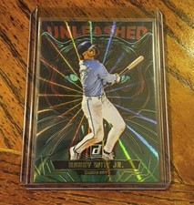 2025 Donruss Baseball Bobby Witt Jr. Unleashed Green Laser Foil Insert #11