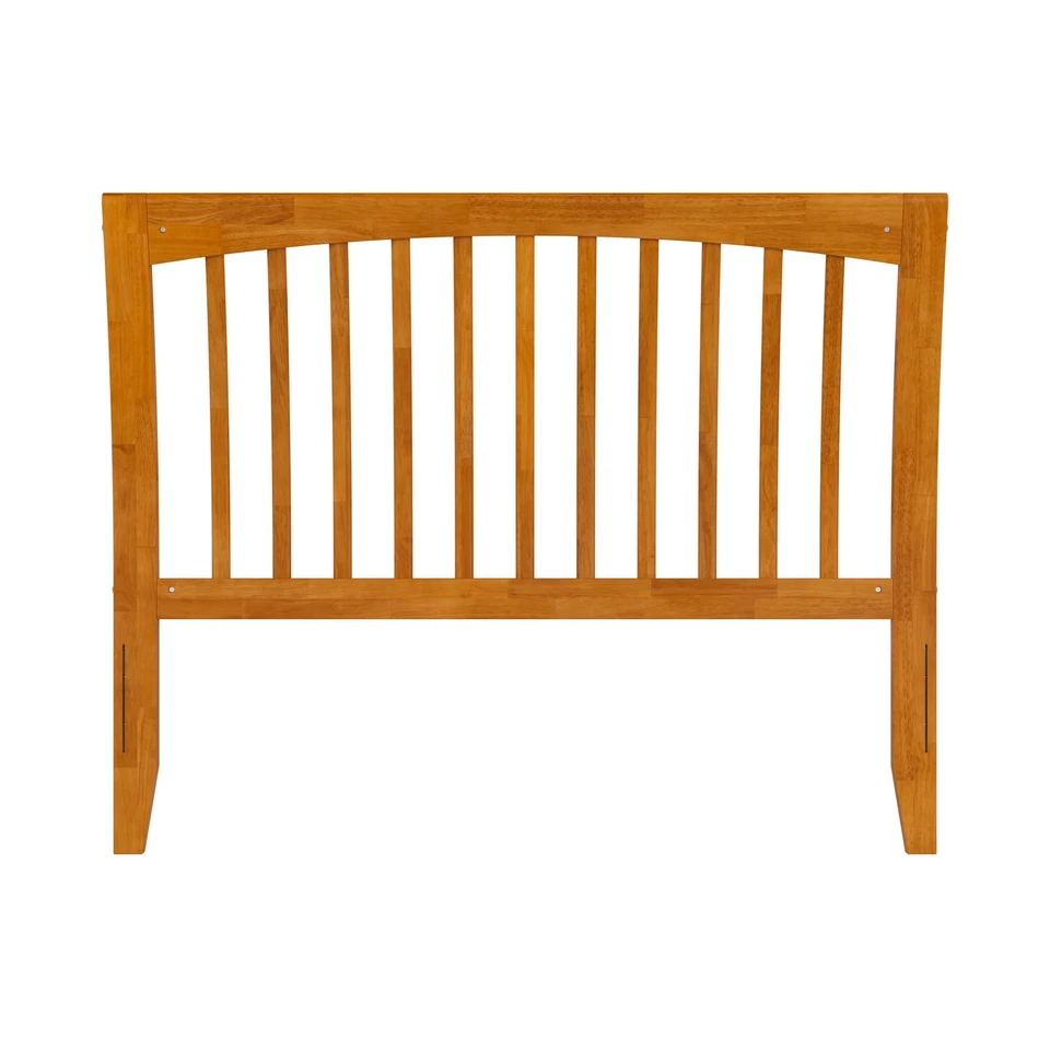 , Cabecero de listones de madera maciza de trineo completo Orleans, caramelo ligero Foto 3 de 4