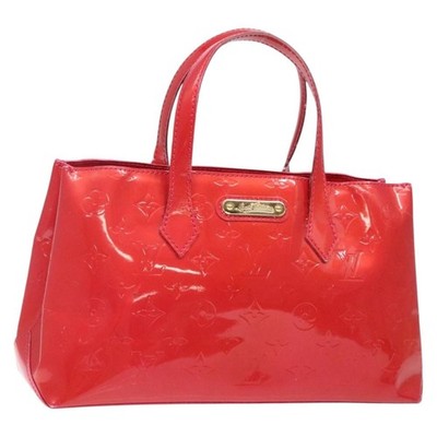 LOUIS VUITTON Monogram Vernis Wilshire PM Hand Bag Rose Pop M93643 Auth 141044