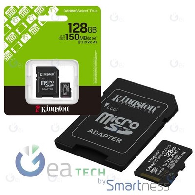 Kingston Canvas Select Plus MICROSD HC SDCS3 Microsdx 128GB CL10 150MB/S