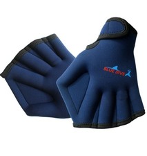 1 Pair Swimming Webbed Gloves Training Gloves Aquatic Fitness Paddles Water R...