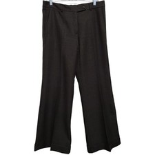 H M Women Brown Wideleg Pant Trousers Sz 10