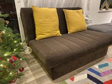 Kyoto Sofa Bed Brown Fabric 2 Seater Sofa