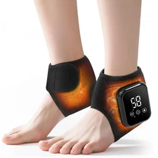 2PCS Electric Foot Ankle Massager Heating and Vibration Hot Compress Pain Relief