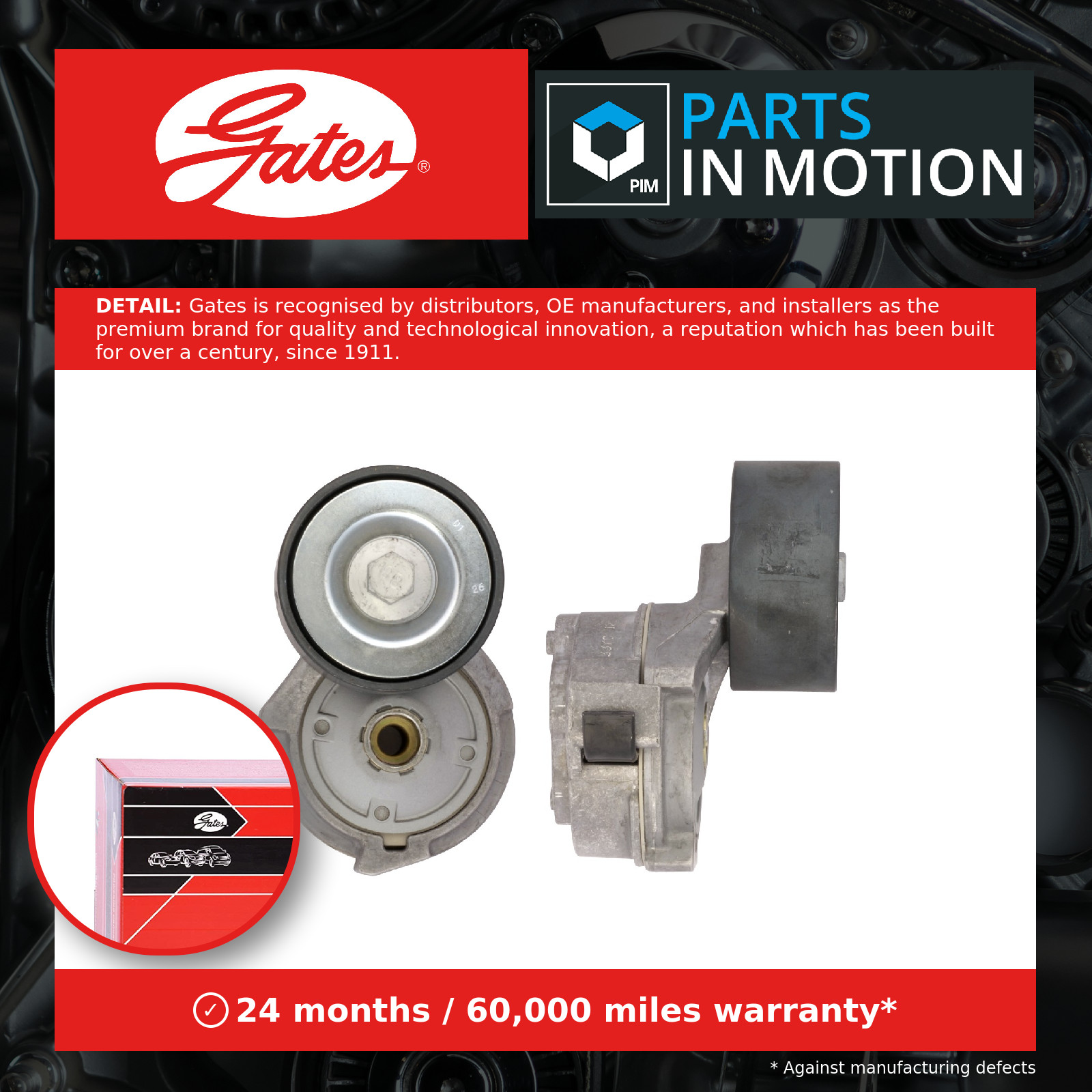 ✅Fits GATES GATT38559 Belt Tensioner, V-ribbed belt GATT38559 Multi- ⭐UK Seller⭐ - Image 2