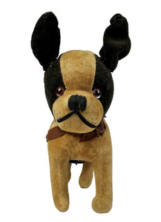 Steiff ? Antique 1920s Standing Bully Bulldog German Velveteen Rare Old Toy Dog