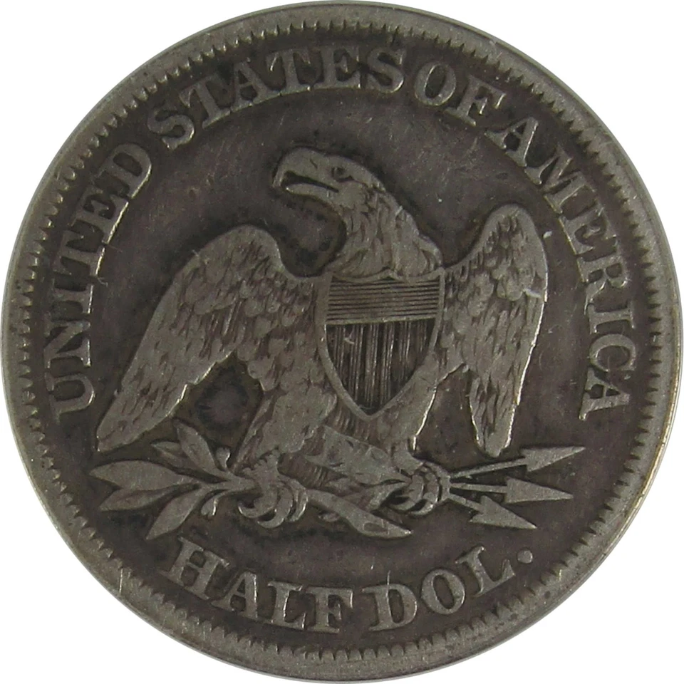 1854 Seated Liberty Half Dollar F 12 ANACS Silver 50c Coin SKU:I23033 - Image 4 of 4