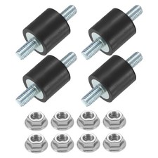 4Pcs M5 x 12mm Rubber Mounts 15 x 15mm Rubber Vibration Isolator with Nuts