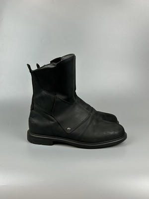 BMW Motorrad Black Leather Racing Zipper Boots Size EU45 US 11.5 UK10.5