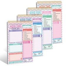 Glenmal 4 Pcs 30 Sheets to Do List Notepad Adulting Note Pad Adult Notepads t...