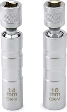Durable Chrome Vanadium 2-piece Spark Plug Socket Set - Magnetic Thin Wall