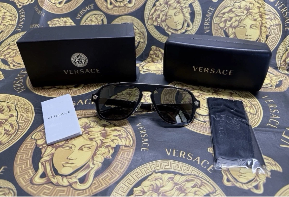 Versace Black Gold Sunglasses for Men for sale | eBay