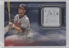 2021 Topps 70th Anniversary Manufactured Logo Blue Chipper Jones Patch HOF 0t2