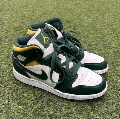 Air Jordan 1 MS Noble Green / Taxi / White Size 6Y 7.5W Pre-owned Excellent