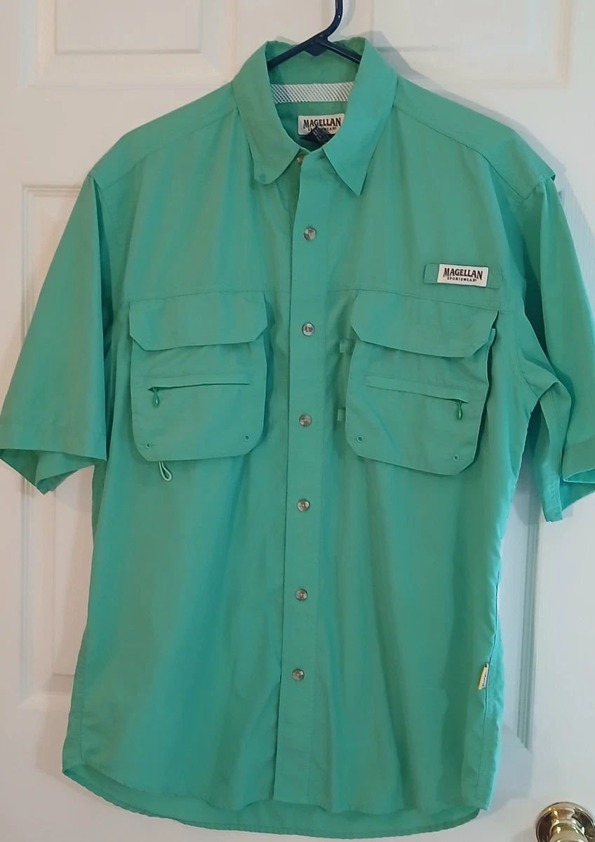 Chemise Boutonnée Magellan Pêche Homme – Taille L, Verte, Ventilée (occasion)