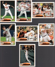 2012 Topps BALTIMORE ORIOLES Team Set (7 cards PLUS 3 duplicate cards)