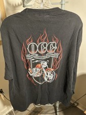 Vintage Orange County Choppers Long Sleeve T Shirt Mens XL Flames Y2K OCC