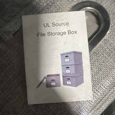 UL Source Gray File Storage Box for Document Organization and Office Storage