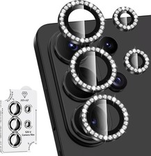1 Set Black Diamond Tempered Glass Lens Cover for Samsung Galaxy S26 Ultra