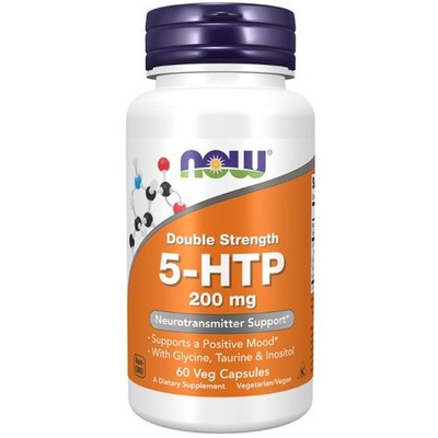 5-HTP, Doppelte Stärke 200 mg 60 Veg Kapseln Schlaf und Entspannung Now Foods