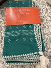 Opalhouse Jungalow 4pk Cotton Napkins Teal Blue Shell Trim 18”x18” New