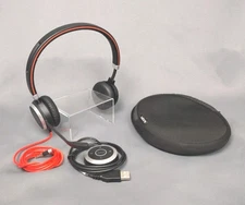 Jabra Evolve 40 Wired Stereo USB Headset Controller ENC010 Microphone Tested 