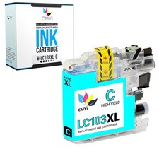 Compatible LC103 Cyan Ink Cartridge fits Brother MFC J285DW, J4510DW, J450DW