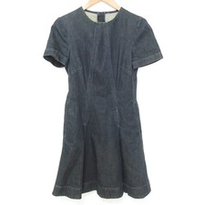 STELLA McCARTNEY Stretch Short Sleeve Flared Denim Dress 36 Indigo Women USED