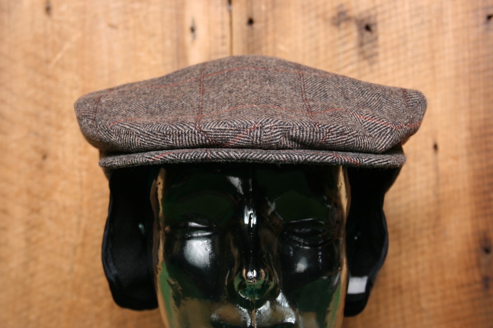 PENDLETON Herringbone Wool Newsboy Flat Cap w/Ear… - image 2