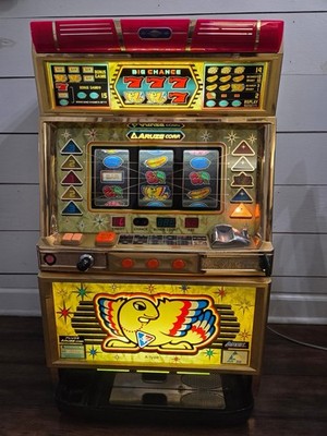 Vintage 1999 Aruze Big Chance Pachislo Skill Stop Slot Machine Working Key Token