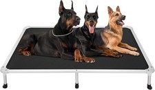 Chew Proof Elevated Dog Bed Cooling Raised Pet Cot Silver Aluminum Frame