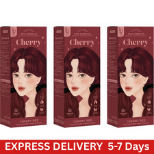 3 Boxes KOTA Hair Dye Cream Cherry Red Permanent Hair Color