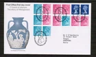 Great Britain 1971 Wedgwood Halfpenny side band Booklet Pane FDC
