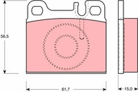 TRW Bremsbelagsatz Scheibenbremse GDB1331 FüR Mercedes C107 SL C126 Klasse W126