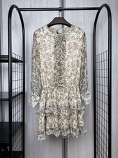 Stella McCartney Ruffled Floral Silk Georgette Mini Dress