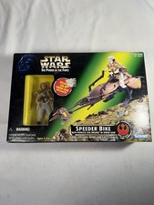 1997 STAR WARS POWER OF THE FORCE SPEEDER BIKE WITH PRINCESS LEIA IN ENDOR GEAR
