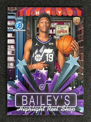 2025-26 Topps Bowman Chrome Ace Bailey #HS-9 Hobby Stars RC Rookie Jazz